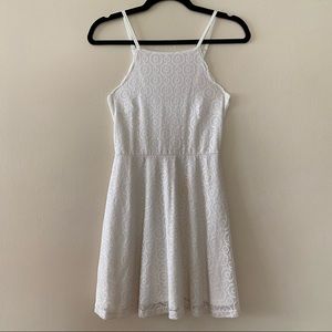 H&M Scallop neckline White Dress